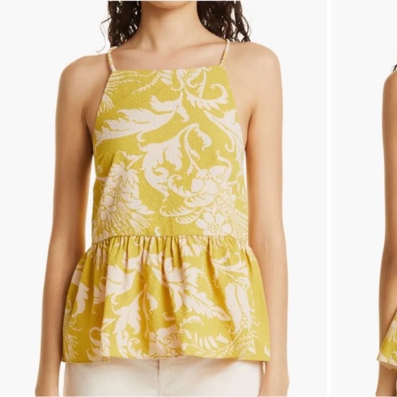 Ted Baker London Mustard Floral Blouse - Picture 1 of 5